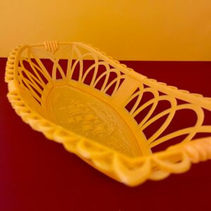 Panière en plastique orange - Années 70