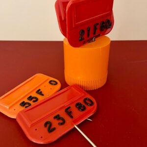 Etiquette vintage Marché épicerie années 70