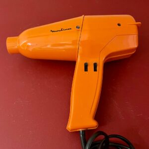 sèche-cheveux Moulinex vintage orange années 70