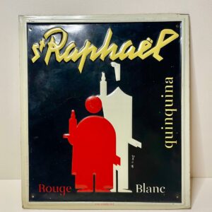 Plaque publicitaire St Raphaël quinquina – bistrot vintage - années 60