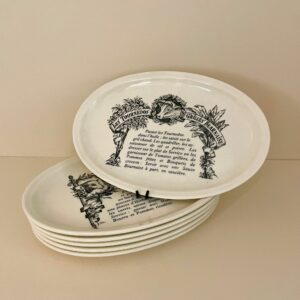 assiettes vintage bistrot Gien cuisine française