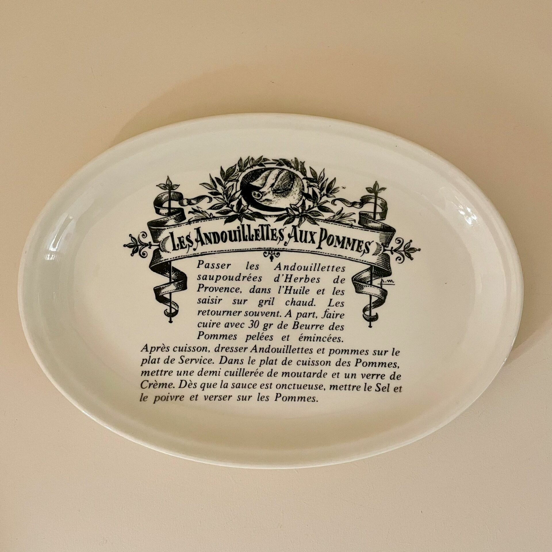 assiettes vintage bistrot Gien cuisine française