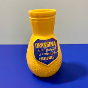 porte paille orangina vintage jaune bistrot