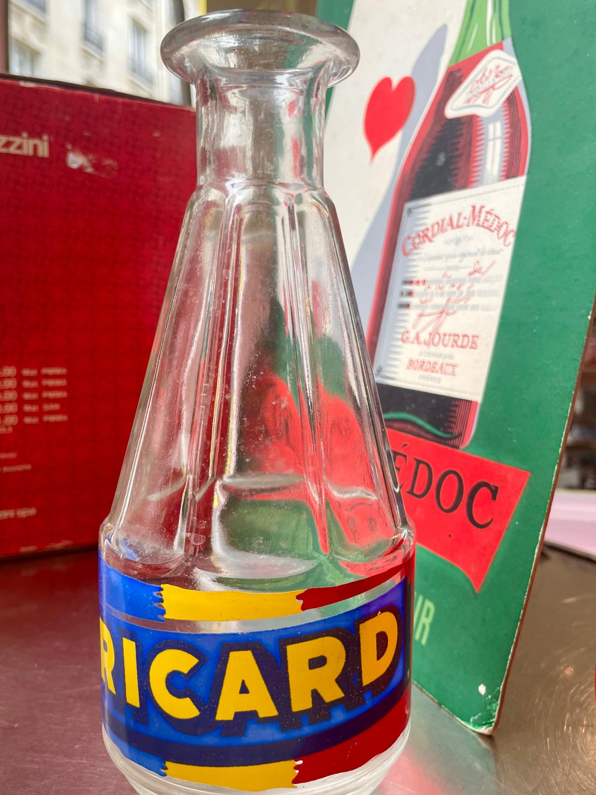 Carafe Ricard vintage en verre sérigraphié – années 70