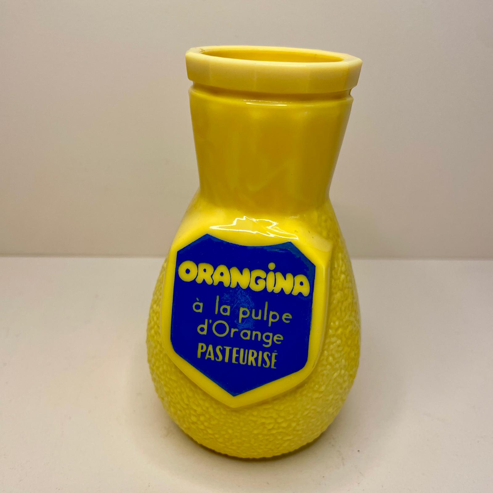 Porte-pailles Orangina vintage en opaline – années 60/70