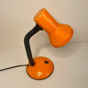 Lampe de bureau vintage orange Space Age – années 70