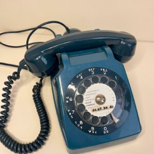 Téléphone vintage Socotel bleu à cadran – Années 80