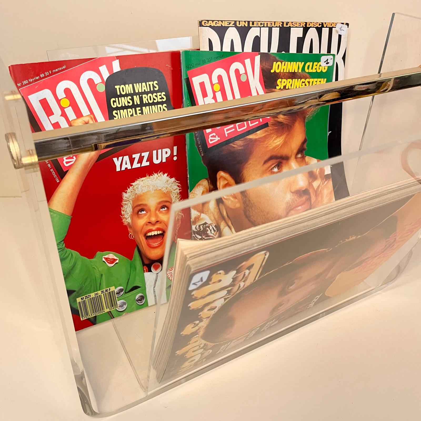 Porte-revues Omega David Lange pour Roche Bobois en Altuglas – Années 70